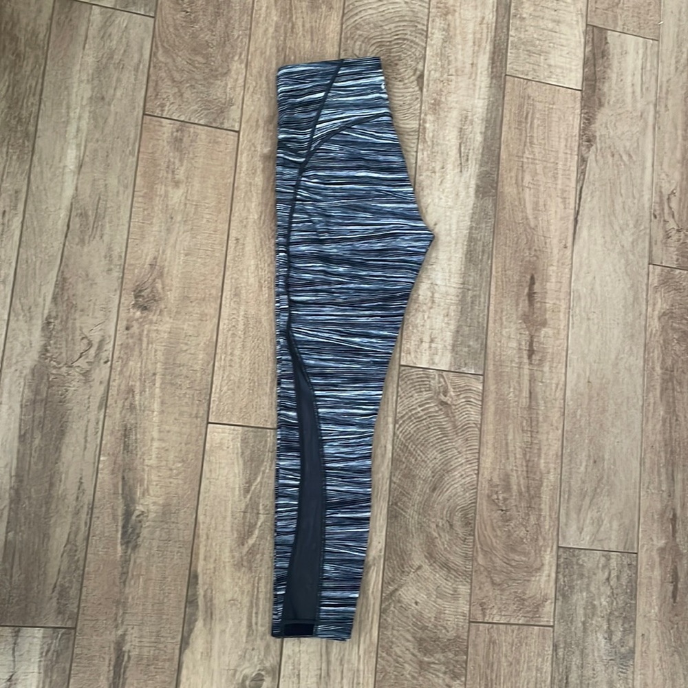 lululemon athletica Blue Striped Leggings